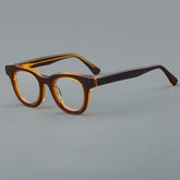 Almo Retro Acetate Glasses Frame Round Frames Southood Brown Orange